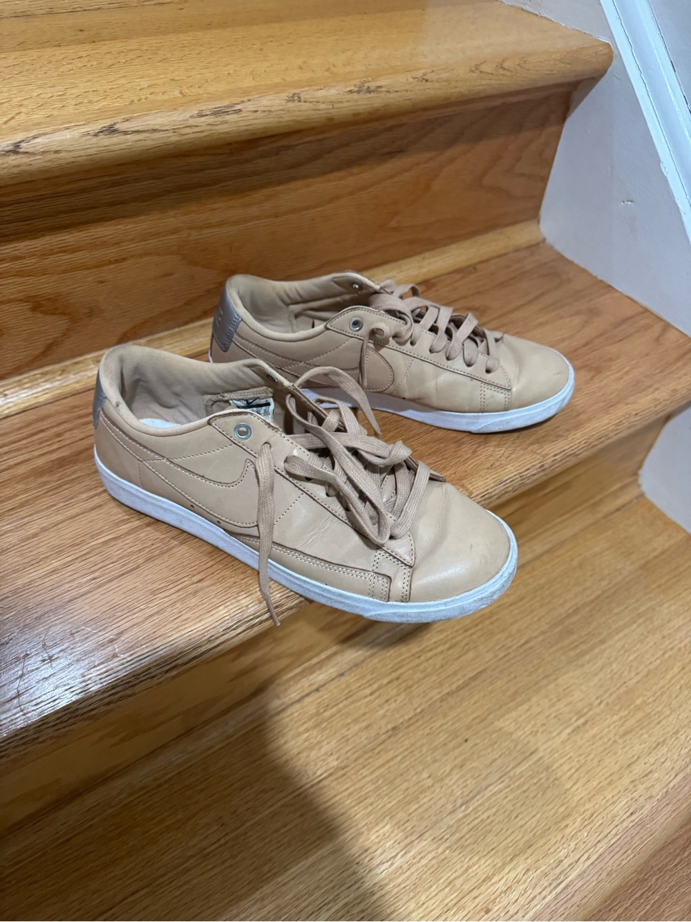 Nike Women's Tan Leather Sneakers